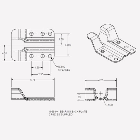 Eberhard Manufacturing Co Bearing Cover EMC 1969-8 ZN